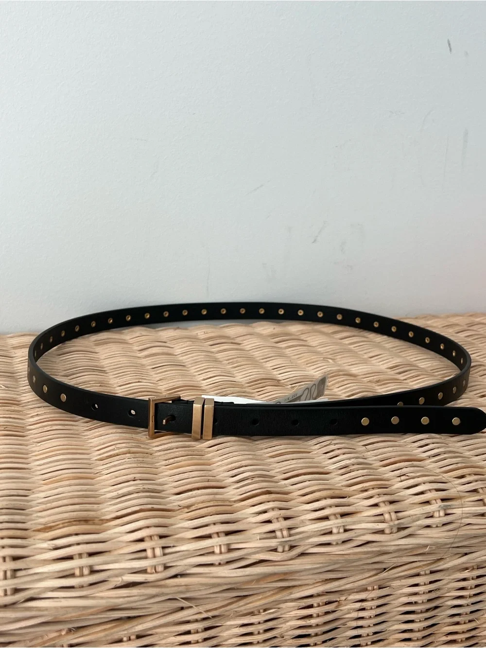 AllSaints Black Studded Leather Belt XL | London Cool Girl - Picture 2 of 4